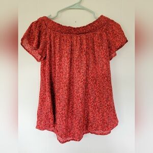 Old Navy Off The Shoulder Red Top Size M